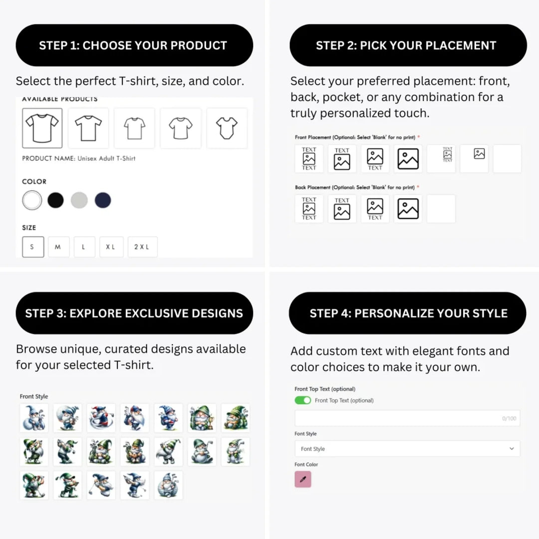 how-to-design-custom-Golf-Gnomes-t-shirt-personalization-options-artfulane