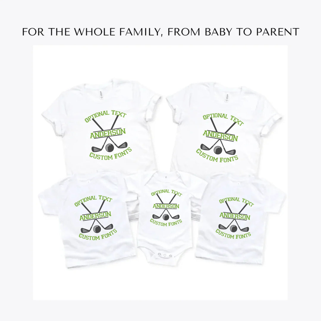 Golf-Monogram-custom-t-shirts-adult-youth-toddler-baby-sizes-artfulane