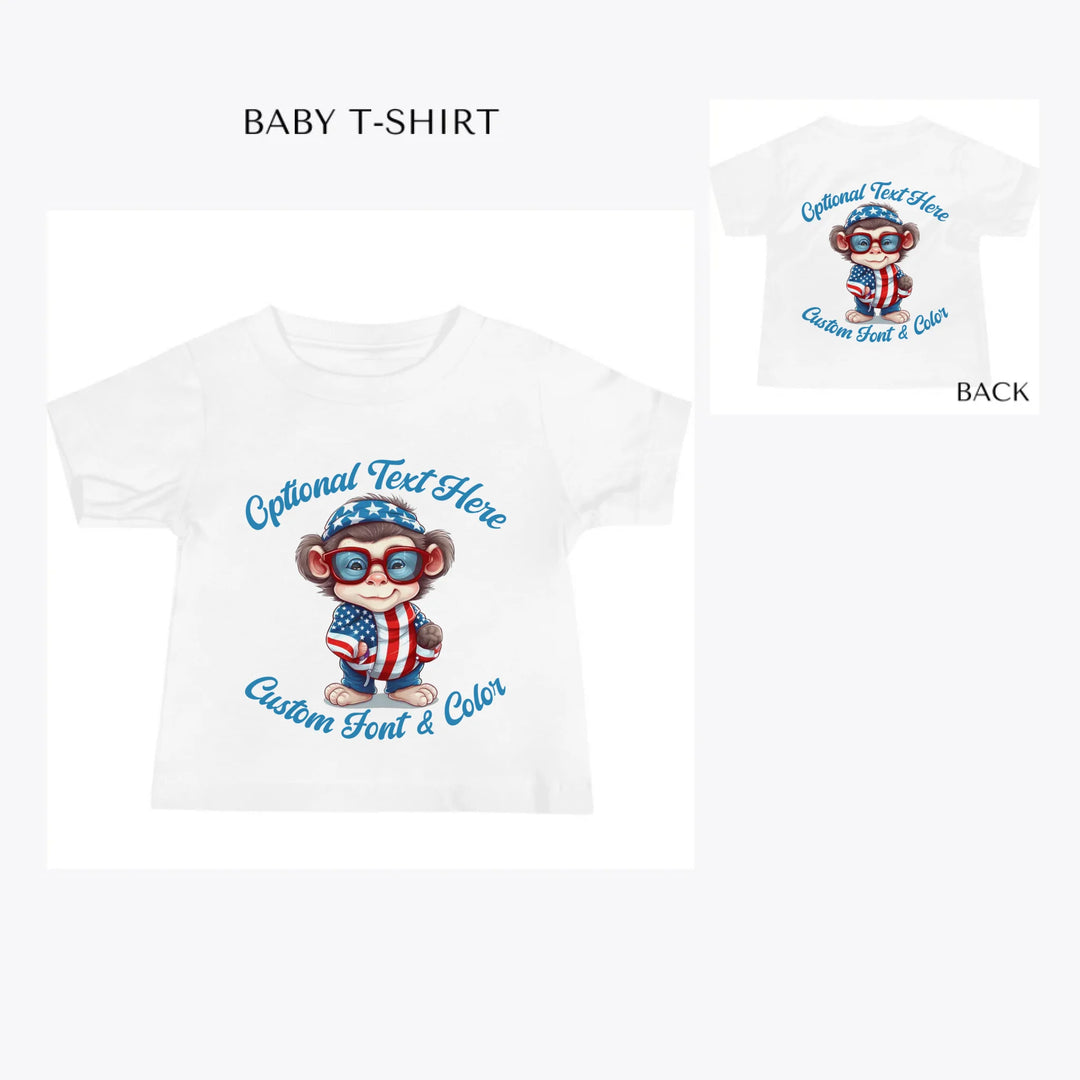Patriotic-Cute-Animals-custom-baby-t-shirt-artfulane