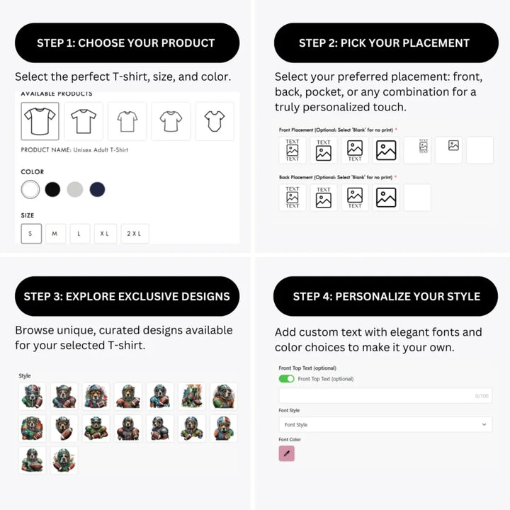 how-to-design-custom-Dog-Football-t-shirt-personalization-options-artfulane
