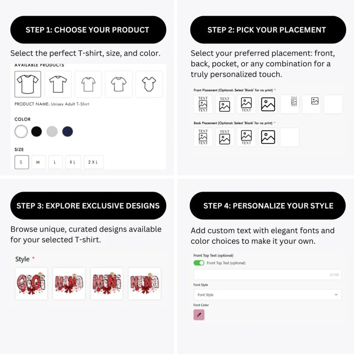 how-to-design-custom-Valentine-Mama-Nana-Gigi-Mini-t-shirt-personalization-options-artfulane