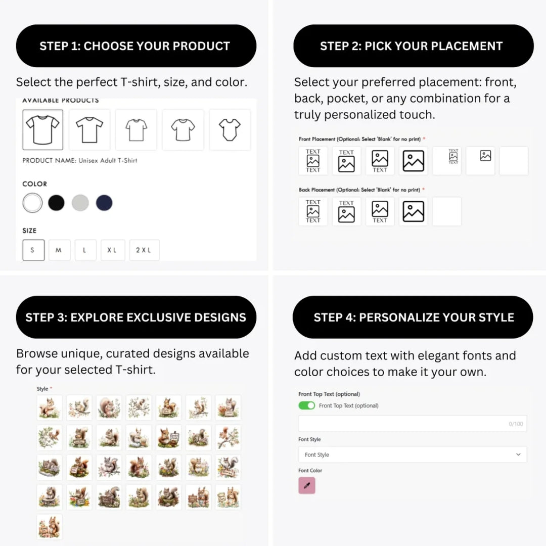 how-to-design-custom-Spring-Squirrel-Garden-t-shirt-personalization-options-artfulane