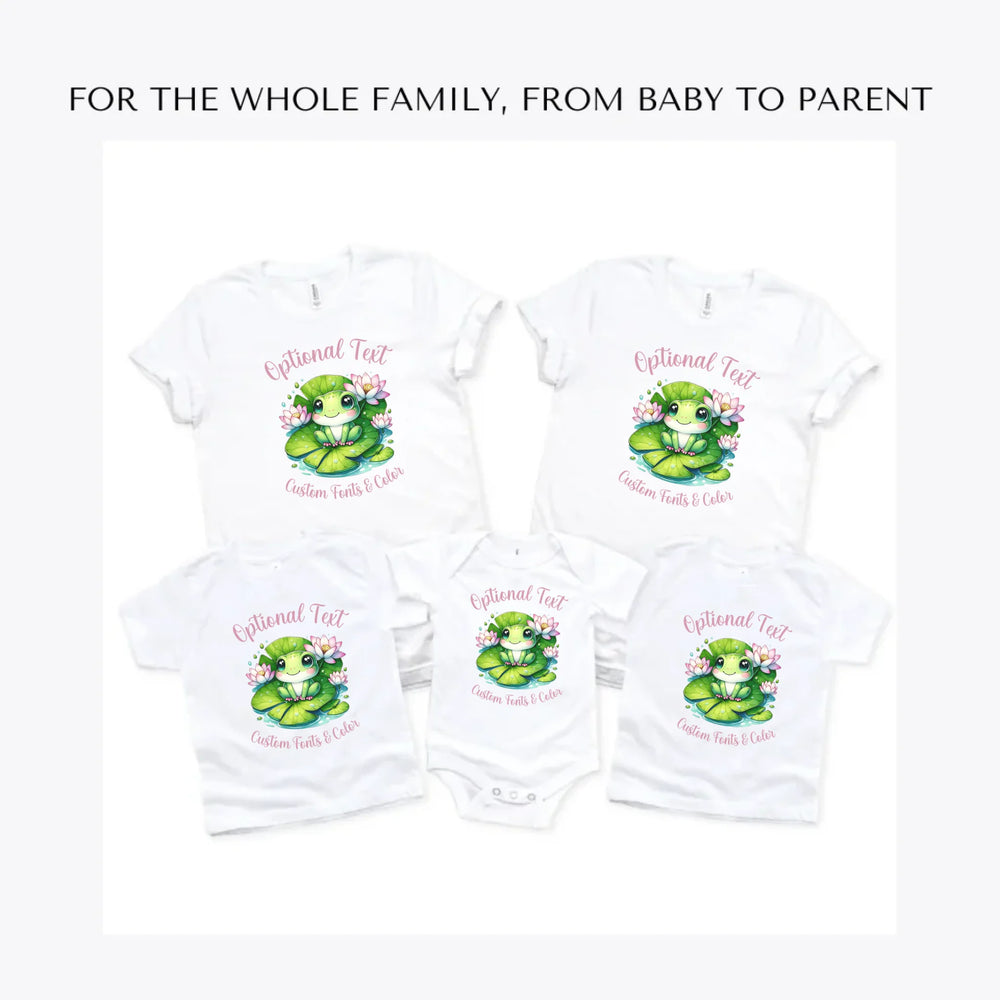 Cute-Spring-Frog-custom-t-shirts-adult-youth-toddler-baby-sizes-artfulane