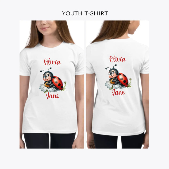 Spring-Ladybug-custom-youth-girl-t-shirt-artfulane