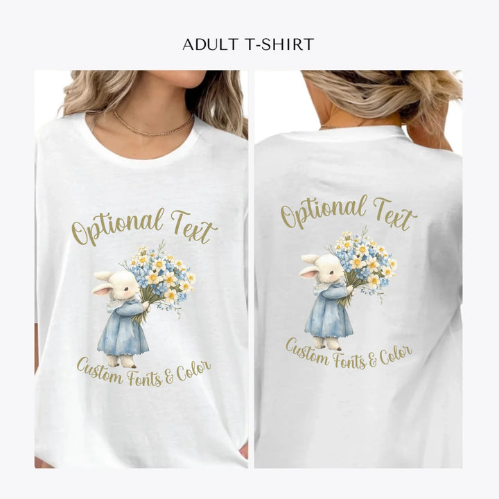 Floral-Spring-Woodland-Animal-personalized-women-unisex-adult-t-shirt-artfulane