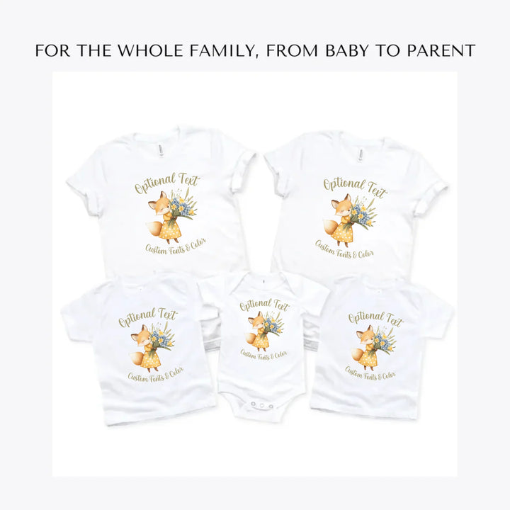 Yellow-Spring-Woodland-Animal-custom-t-shirts-adult-youth-toddler-baby-sizes-artfulane