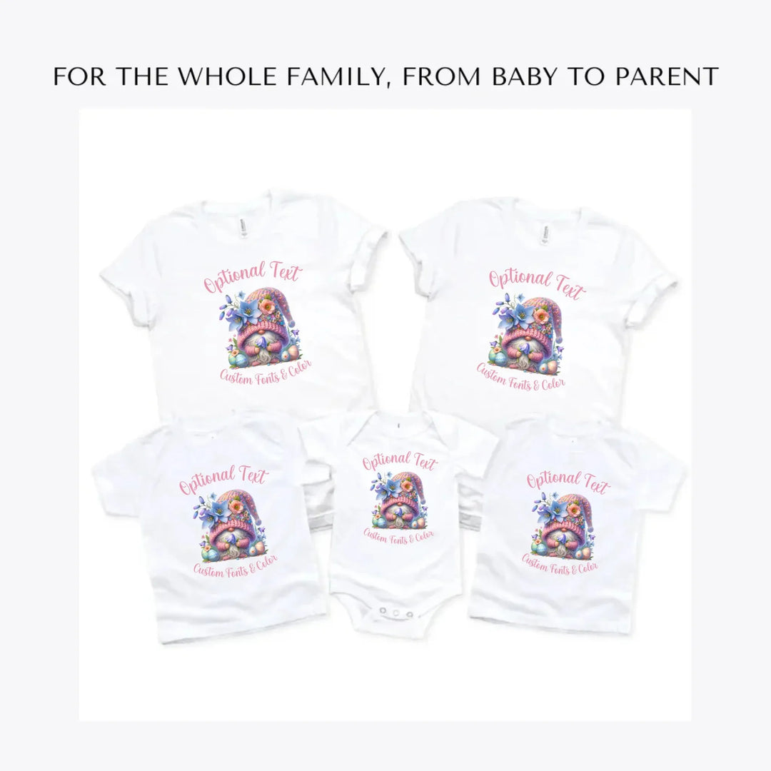 Watercolor-Spring-Easter-Gnomes-custom-t-shirts-adult-youth-toddler-baby-sizes-artfulane