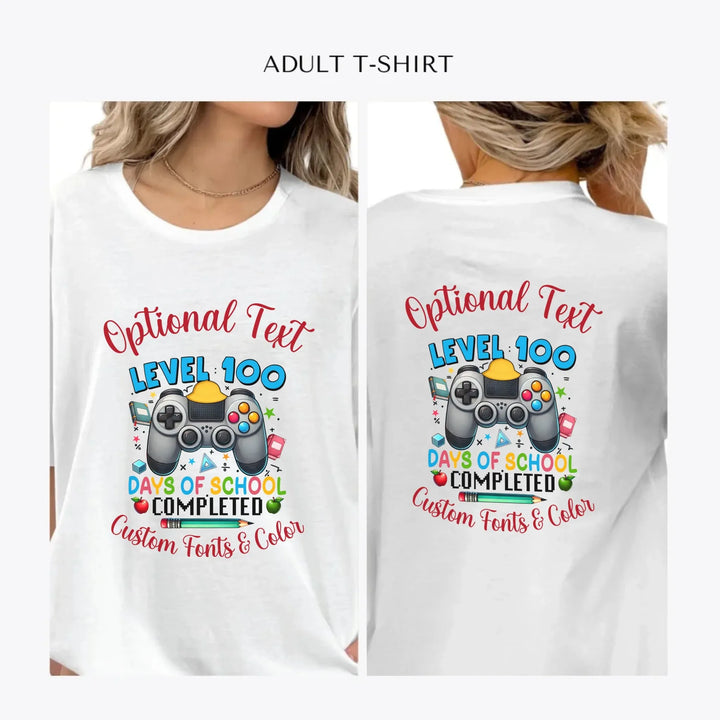 100-Days-of-School-personalized-women-unisex-adult-t-shirt-artfulane
