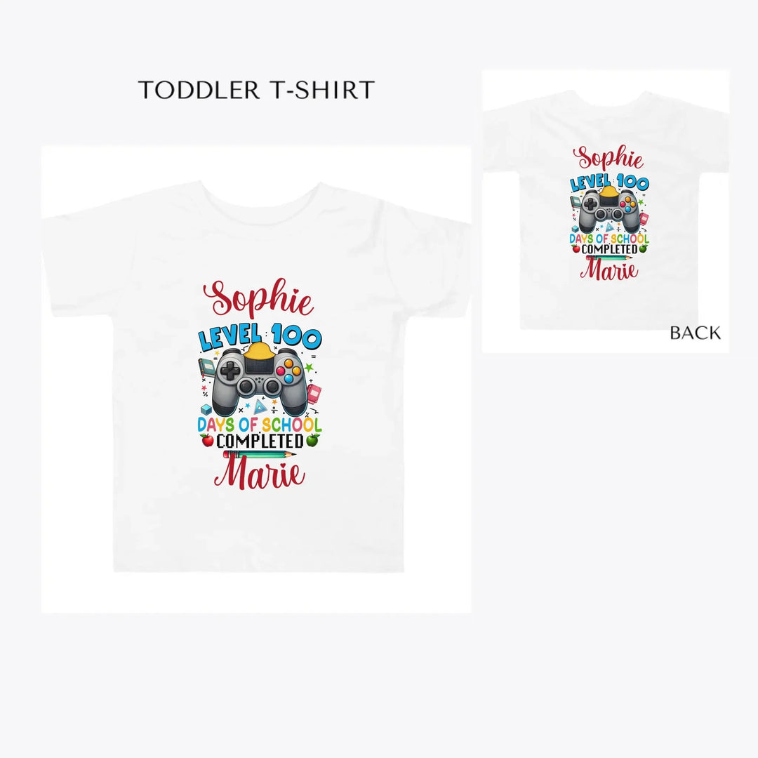 100-Days-of-School-toddler-custom-t-shirt-artfulane