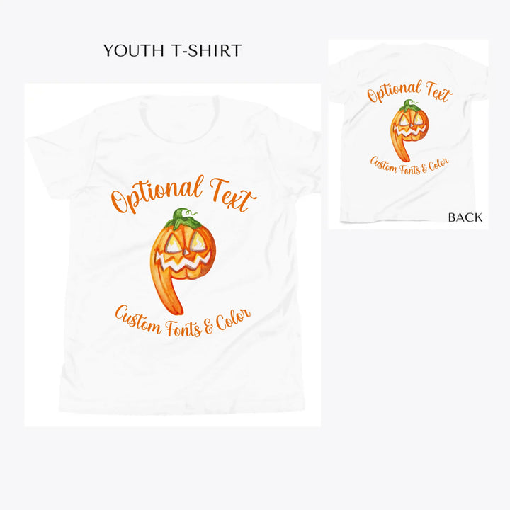 Watercolor-Monster-Letter-Initial-custom-youth-t-shirt-artfulane
