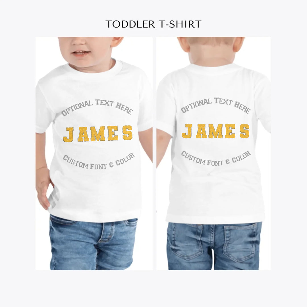 Faux-Chenille-Sport-Letters-Name-personalized-toddler-t-shirt-artfulane