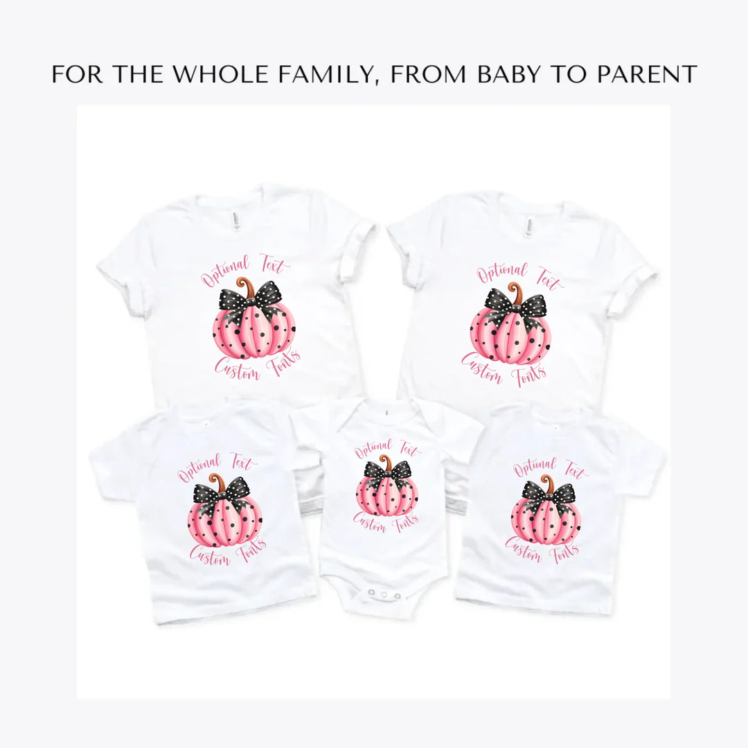 Pink-Halloween-Coquette-Bow-custom-t-shirts-adult-youth-toddler-baby-sizes-artfulane