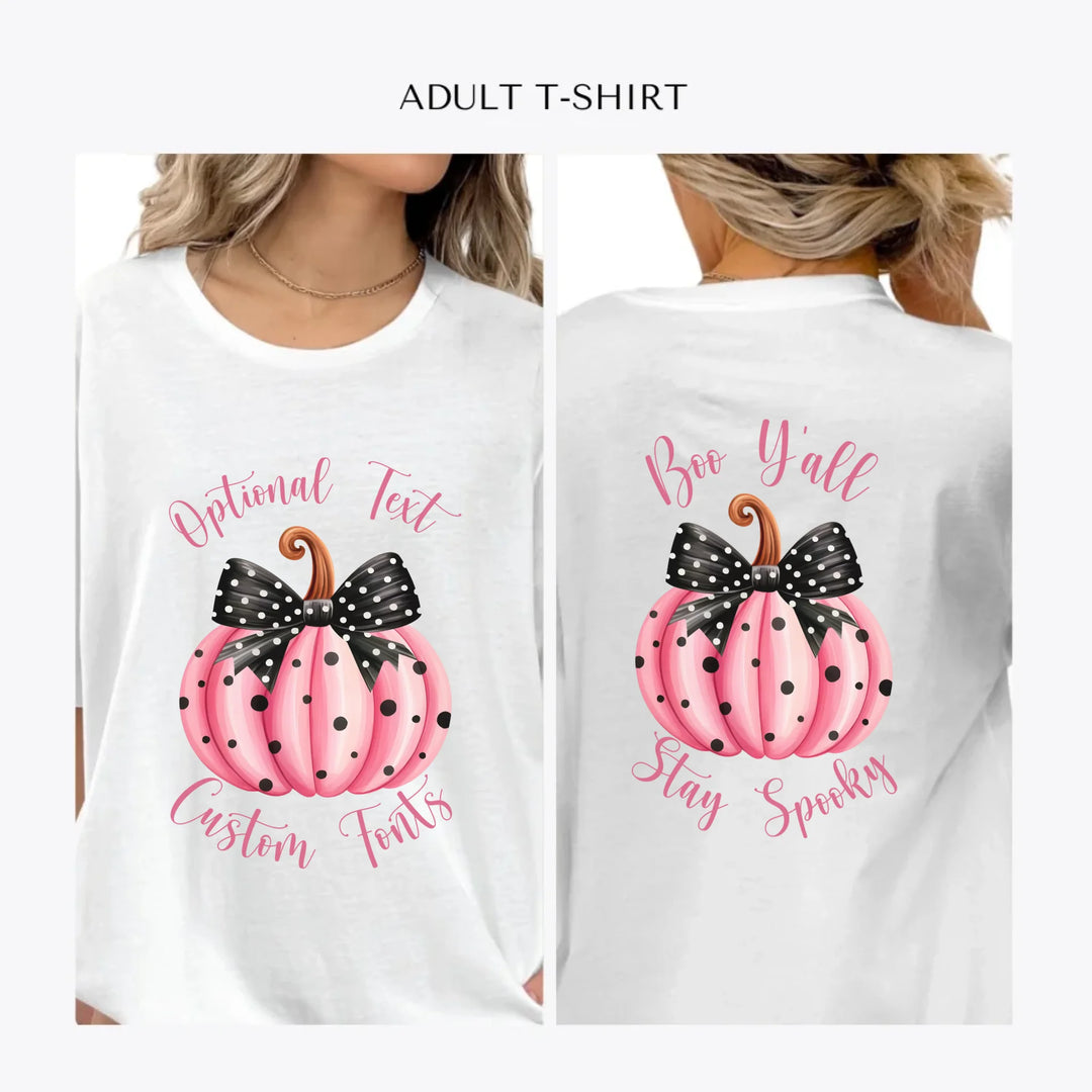 Pink-Halloween-Coquette-Bow-personalized-women-unisex-adult-t-shirt-artfulane