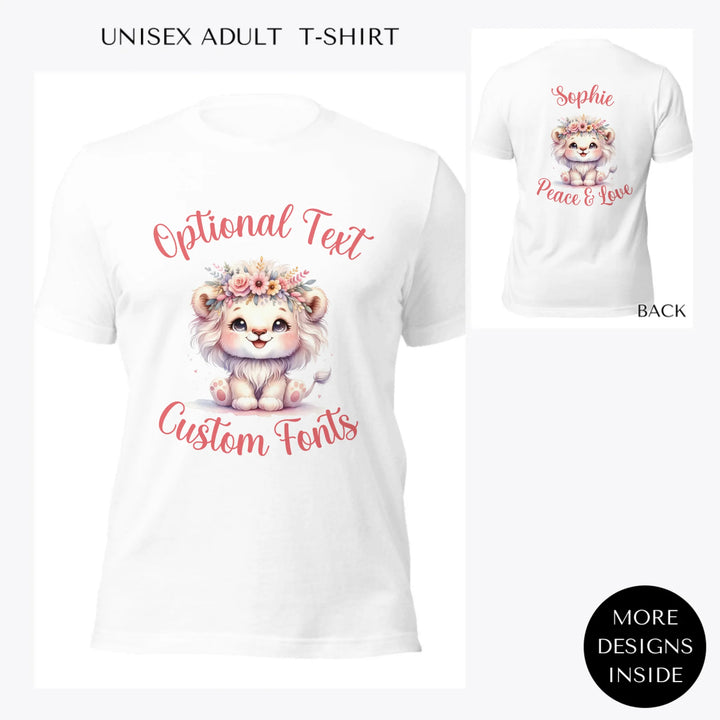 pastel-boho-lions-custom-women-unisex-adult-t-shirt-artfulane