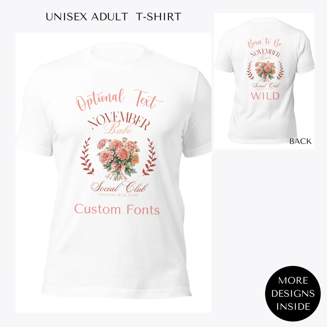 Birth-Month-Flower-Social-Club-custom-women-unisex-adult-t-shirt-artfulane