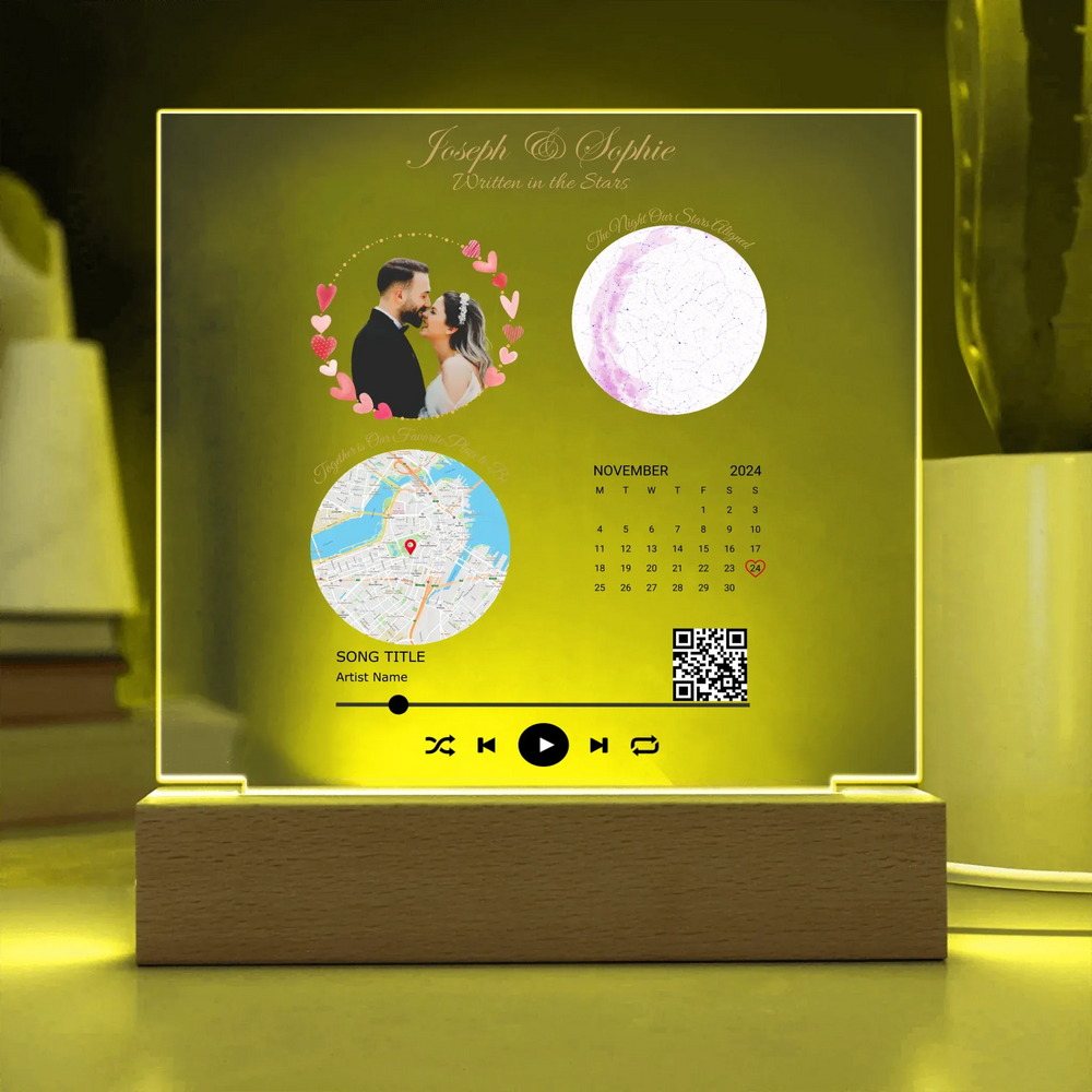 Acrylic Square with LED Base 13