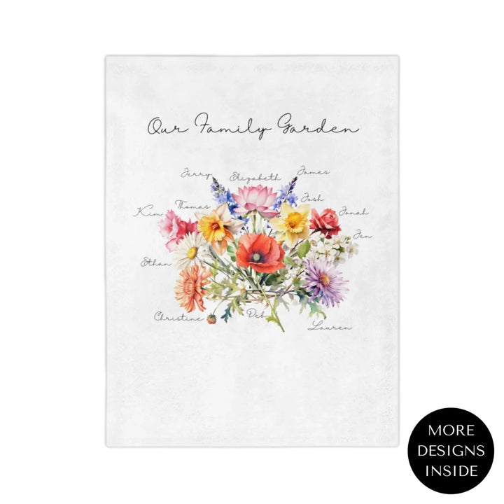 Custom-Watercolor-Birth-Month-Flower-bouquet-Blanket-artfulane