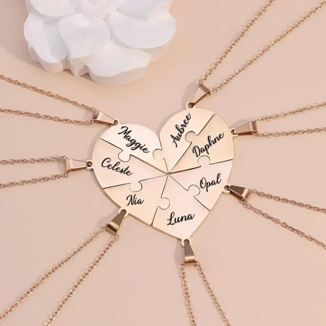 Custom-Engraved-Heart-Puzzle-Necklace-Set-artfulane