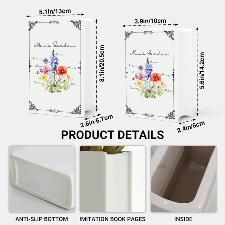 Custom-Birth-Month-Flower-Bouquet-Ceramic-Book-Vase-details-artfulane