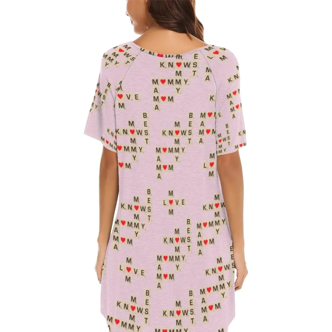 women's-nightgown-mom-knows-best-pink-back-on-model-artfulane