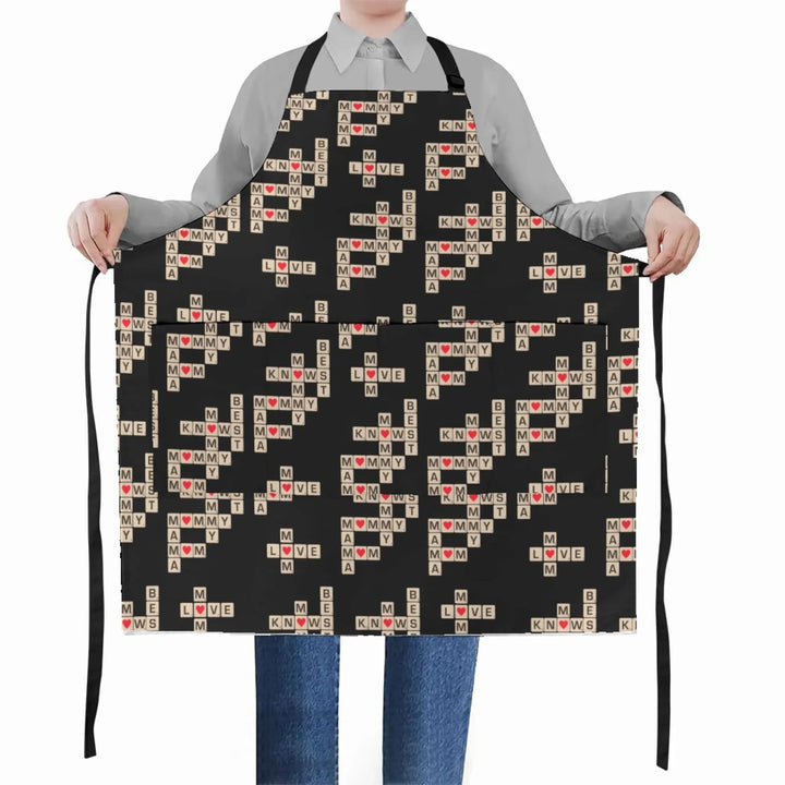 Apron-with-Pocket-Mom-Knows-Best-Word-Tile-in-black-artfulane