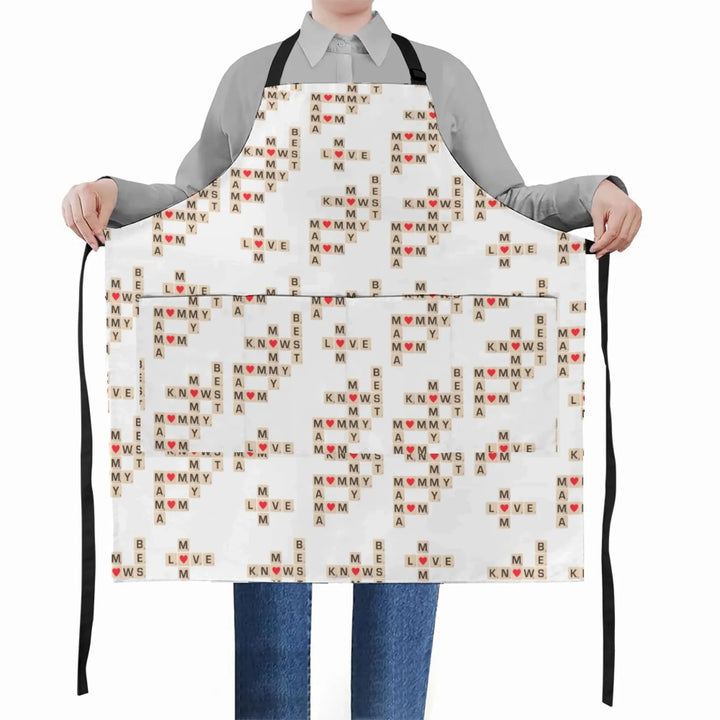 Apron-with-Pocket-Mom-Knows-Best-Word-Tile-in-white-artfulane
