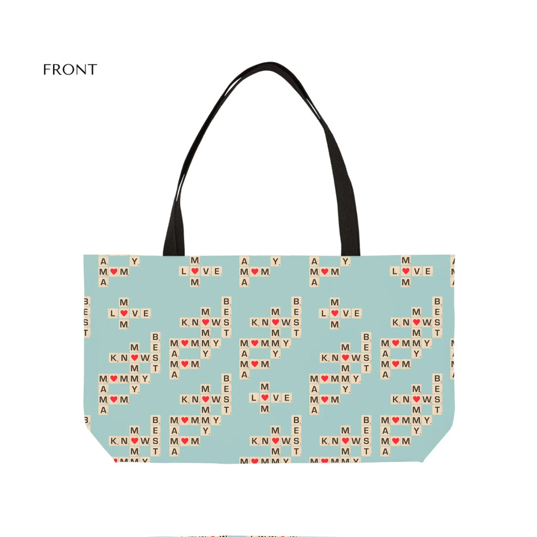 create-your-Custom-weekender-tote-bag-Mom-Knows-Best-front-artfulane
