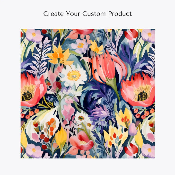 customize-and-create-your-own-women's-linen-shirt-Wildflowers-and-Botanicals-Watercolor-Florals-artfulane