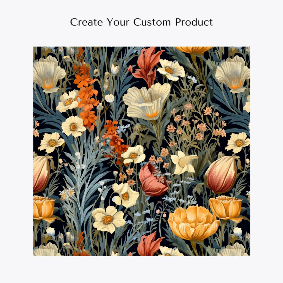 customize-and-create-your-own-women's-linen-shirt-Boho-and-Natural-Wildflowers-and-Botanicals-Vintage-Florals-artfulane