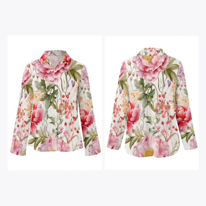 women's-linen-shirt-floral-watercolor-delicate-blooms-artfulane