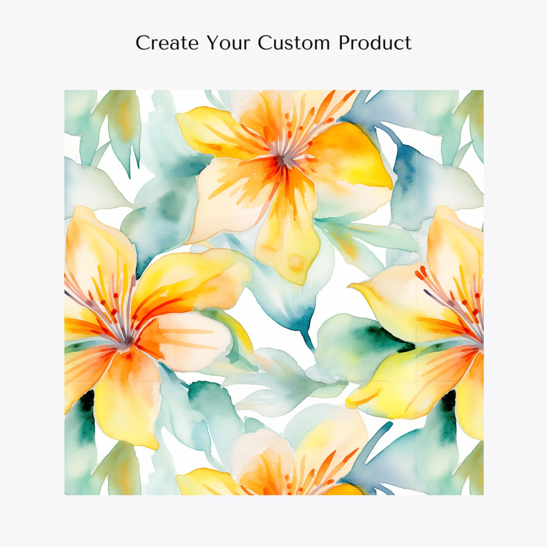 customize-and-create-your-own-women's-linen-shirt-floral-watercolor-delicate-blooms-artfulane