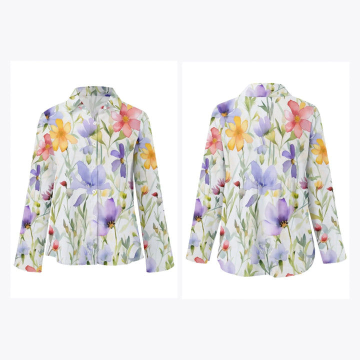 women's-linen-shirt-floral-watercolor-loose-wildflowers-artfulane