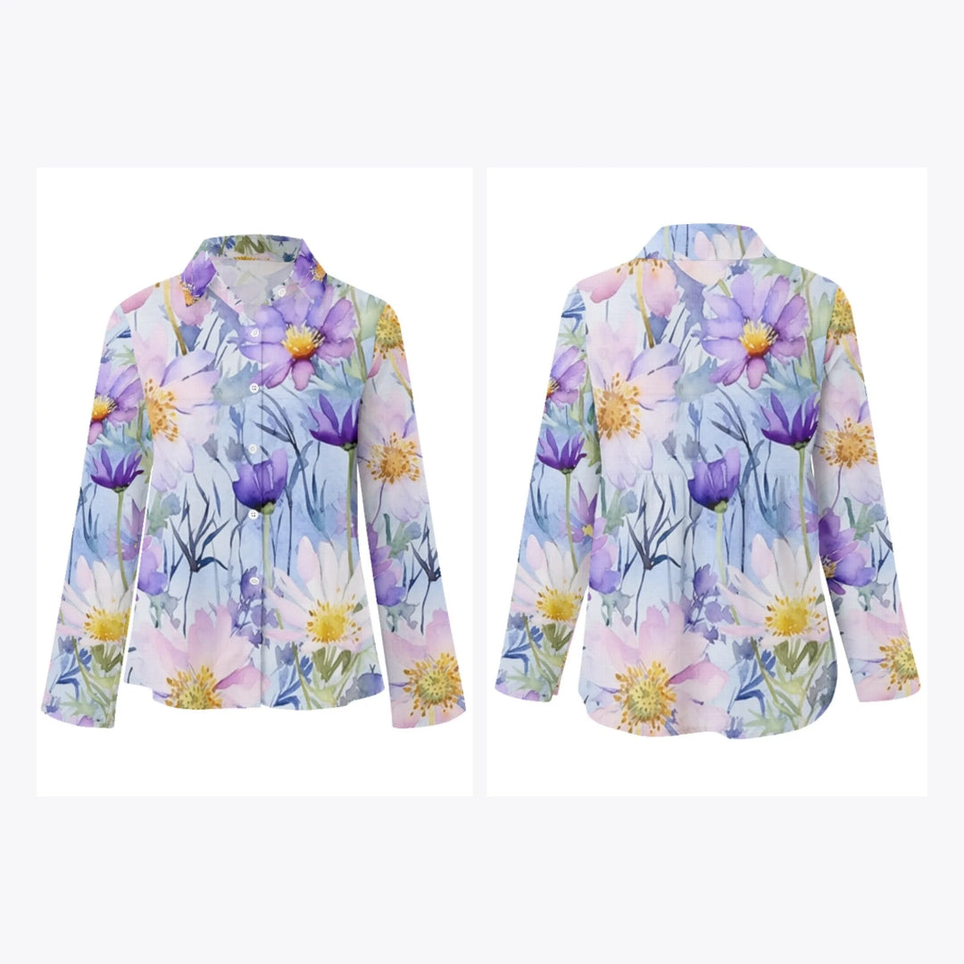women's-linen-shirt-floral-watercolor-loose-wildflowers-artfulane