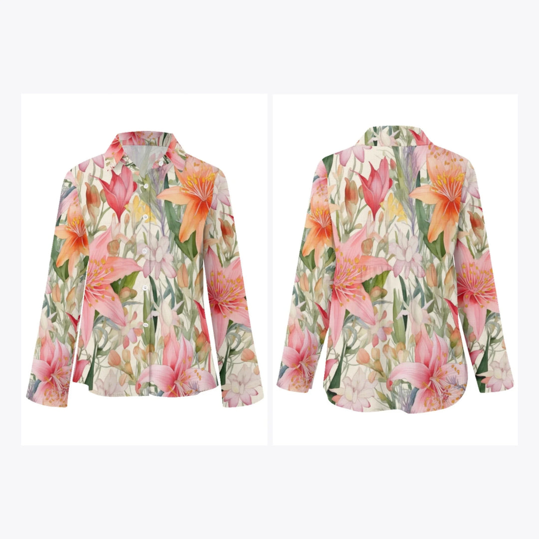 women's-linen-shirt-floral-watercolor-loose-wildflowers-artfulane