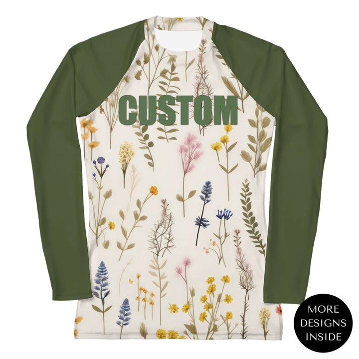 Custom Wildflowers Rash Guard - ART-RGD327