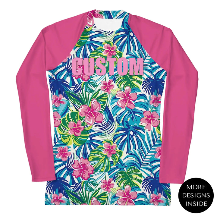 Custom Hawaii Watercolor Rash Guard - ART-RGD323
