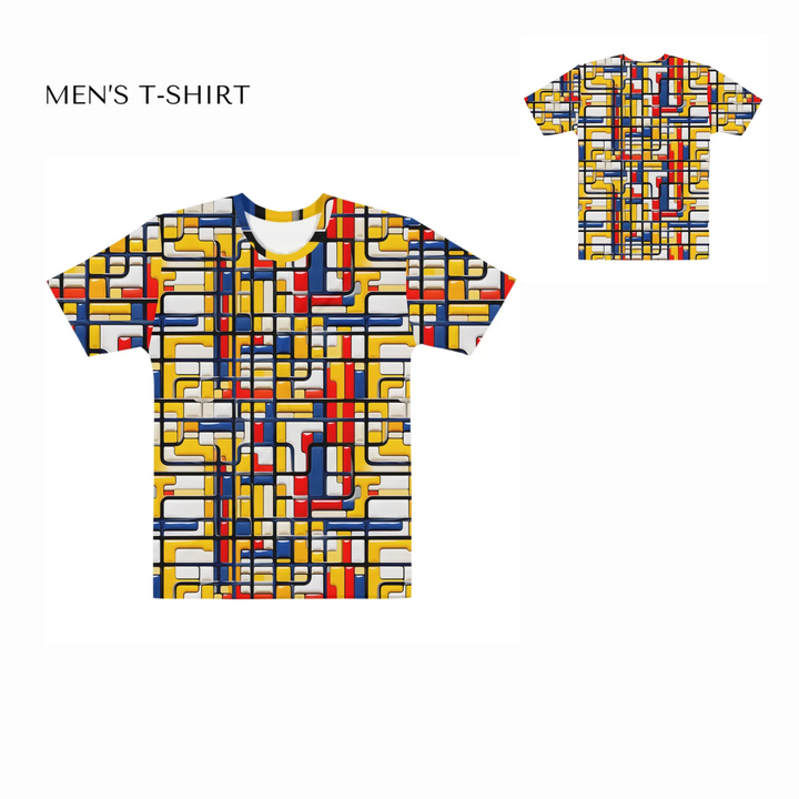 custom-modern-abstract-art-color-blocking-all-over-print-mens-crew-neck-t-shirt-front-and-back-artfulane