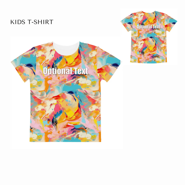 Custom-Modern-Abstract-T-Shirt-Textured-Abstract-all-over-print-unisex-kids-crew-neck-t-shirt-front-and-back-artfulane