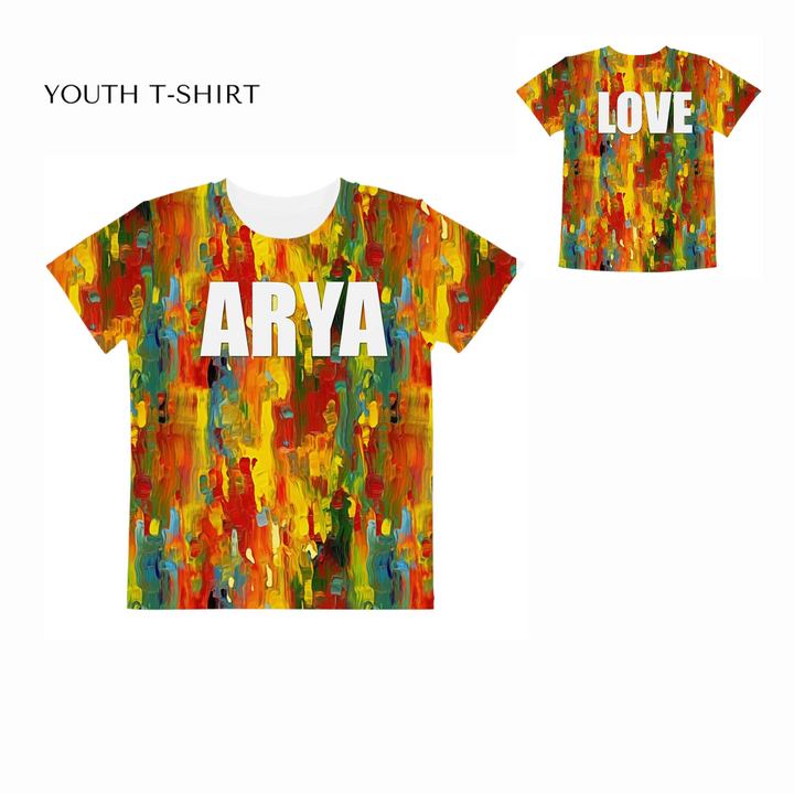 Custom-Modern-Abstract-T-Shirt-Textured-Abstract-all-over-print-unisex-youth-crew-neck-t-shirt-front-and-back-artfulane