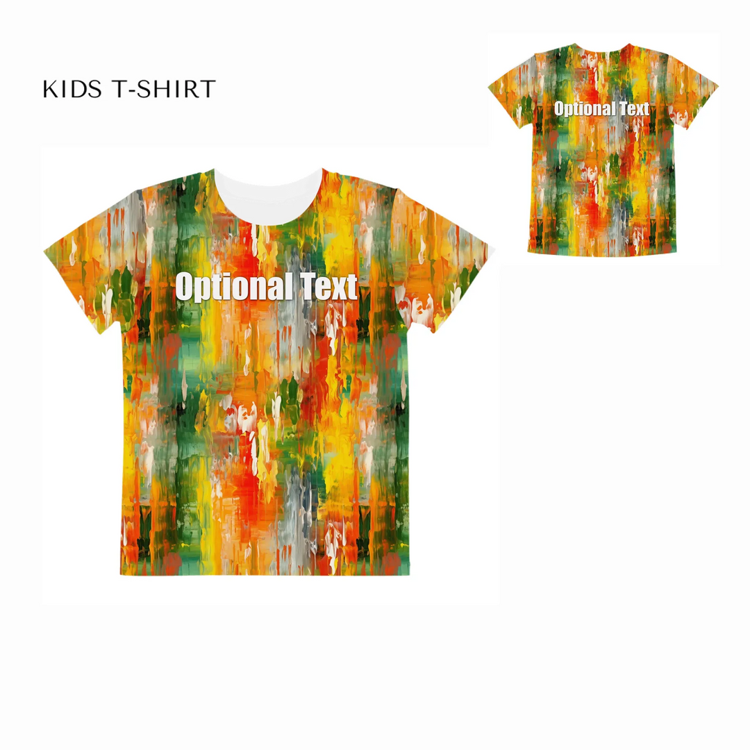 Custom-Modern-Abstract-T-Shirt-Textured-Abstract-all-over-print-unisex-kids-crew-neck-t-shirt-front-and-back-artfulane