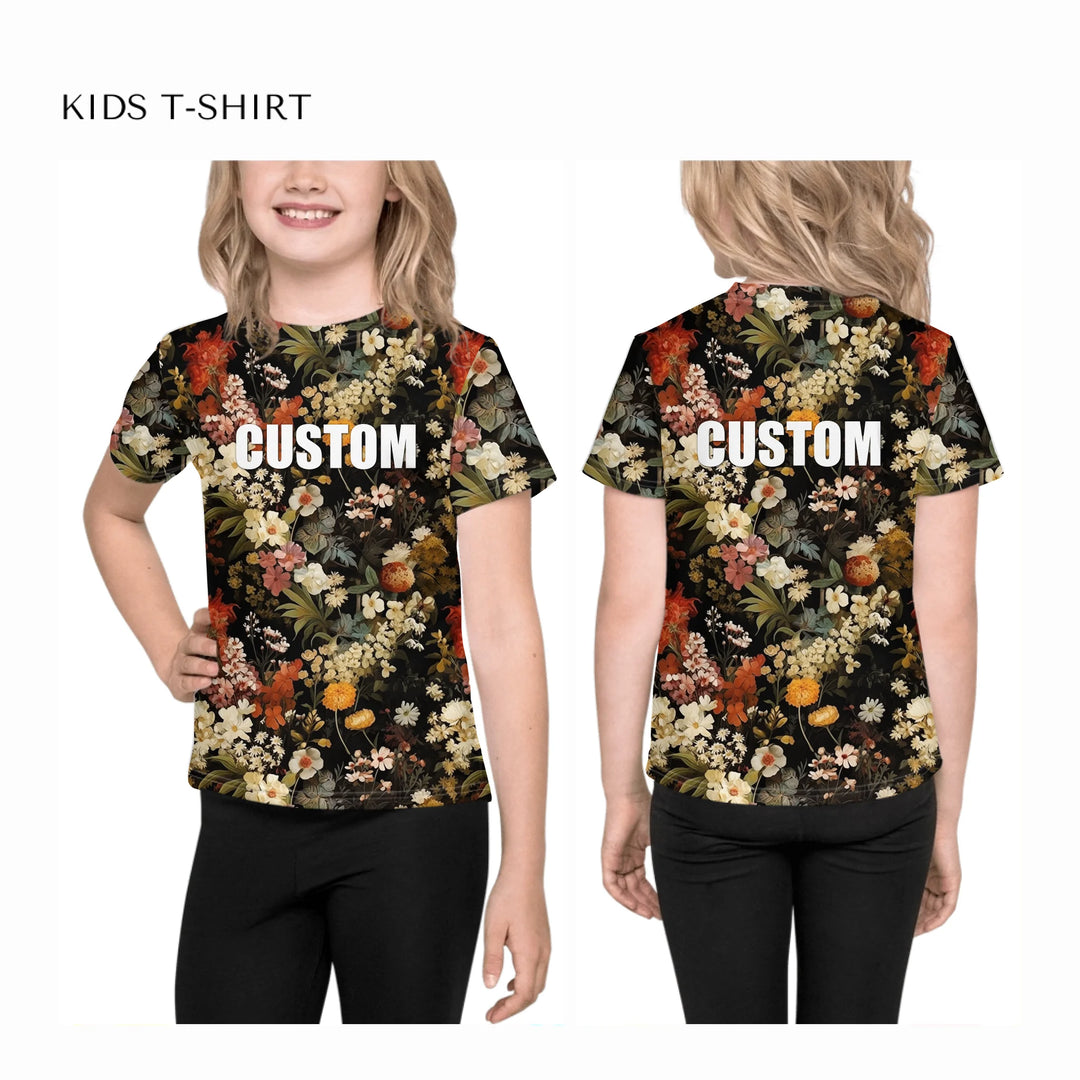 all-over-print-unisex-kids-crew-neck-t-shirt-on-model-front-and-back-artfulane