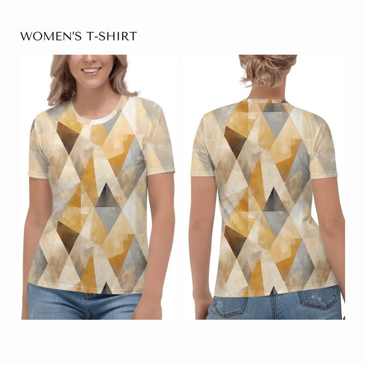 all-over-print-womens-crew-neck-t-shirt-on model-front-and-back-artfulane