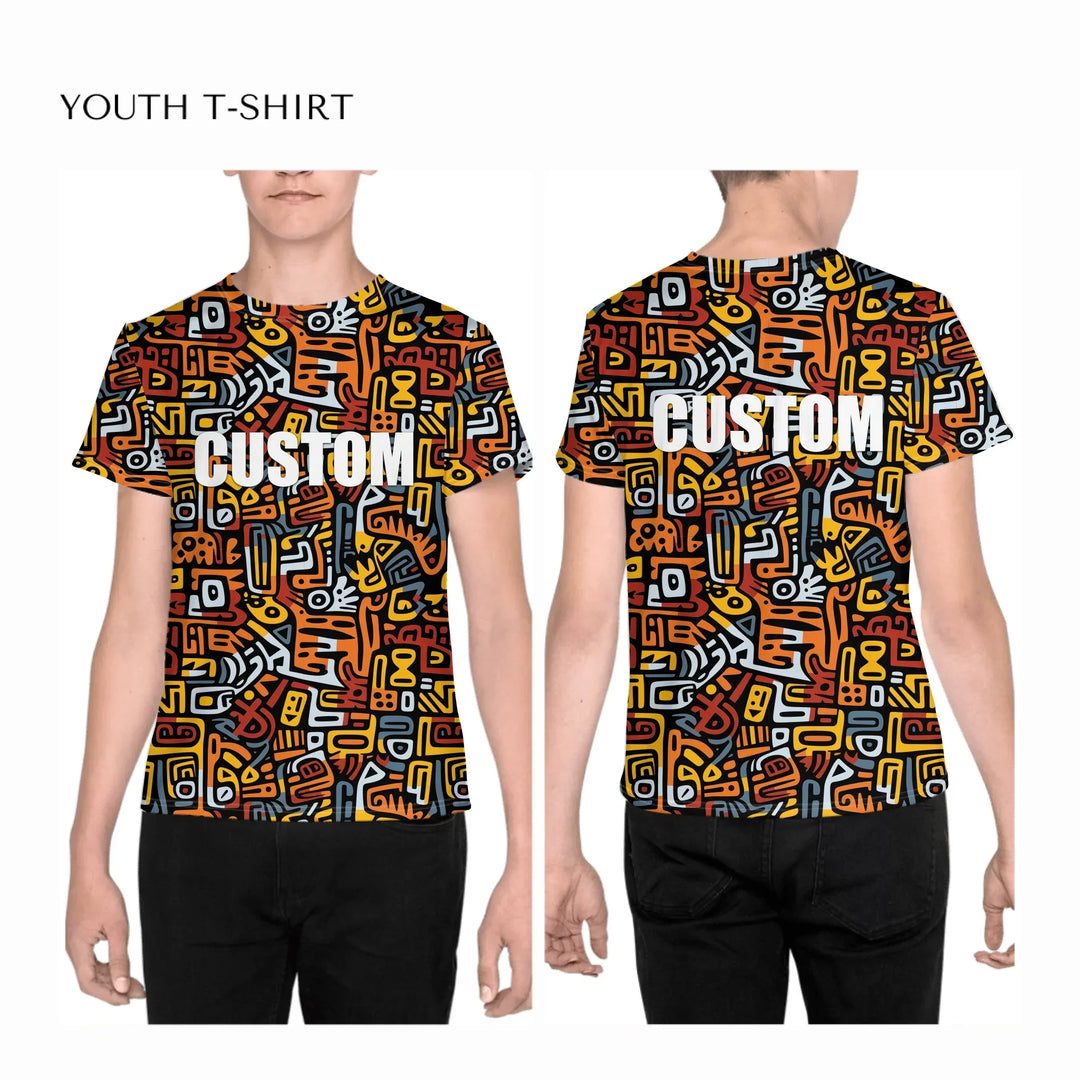 all-over-print-unisex-youth-crew-neck-t-shirt-on-boy-front-and-back-artfulane