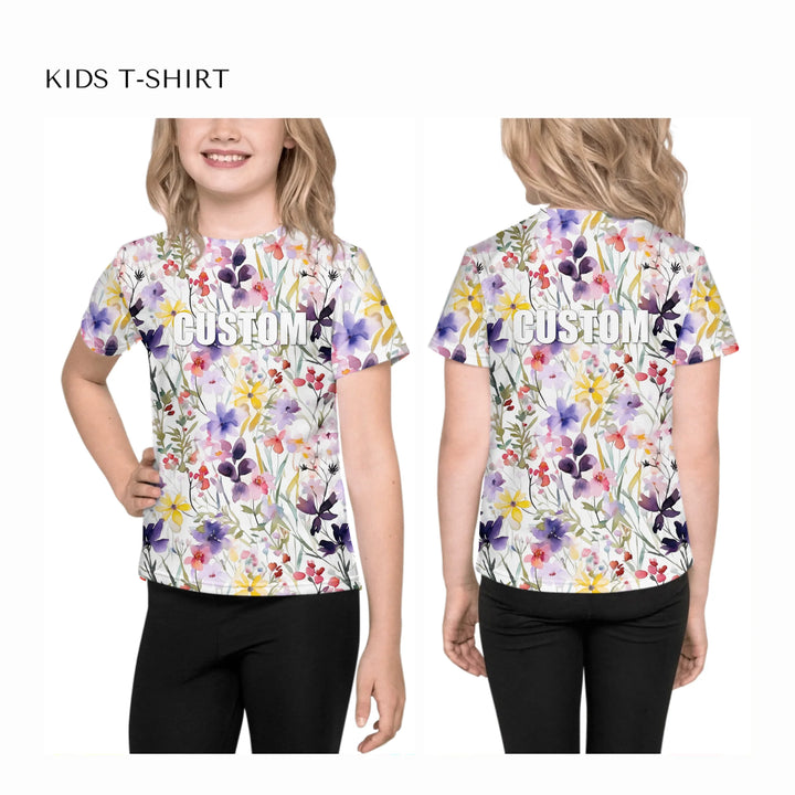 all-over-print-unisex-kids-crew-neck-t-shirt-on-model-front-and-back-artfulane