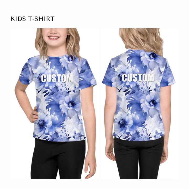 all-over-print-unisex-kids-crew-neck-t-shirt-on-model-front-and-back-artfulane
