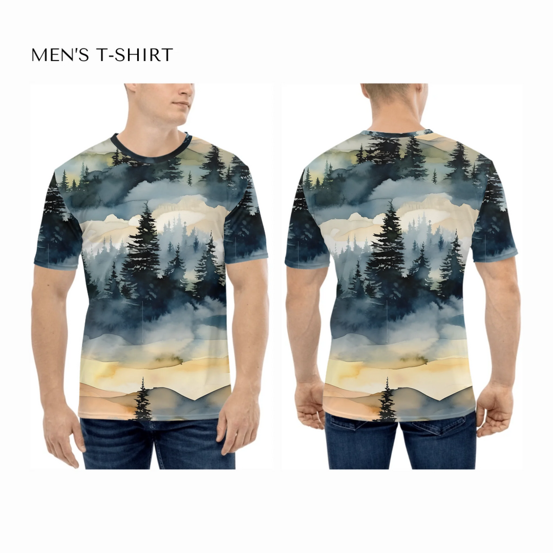 all-over-print-mens-crew-neck-t-shirt-on-model-front-and-back-artfulane