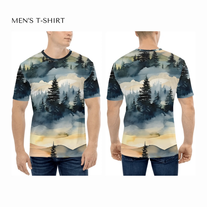 all-over-print-mens-crew-neck-t-shirt-on-model-front-and-back-artfulane
