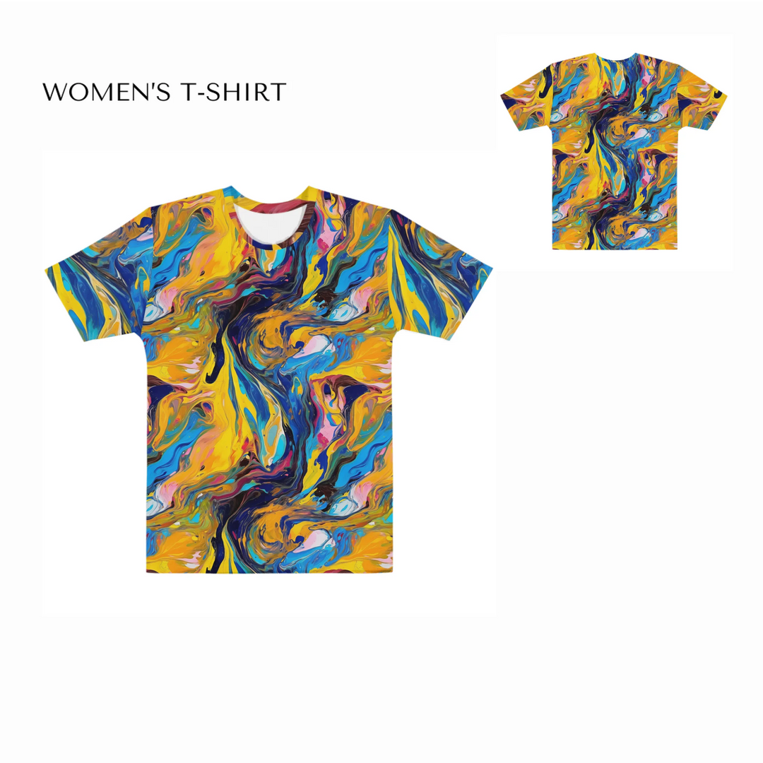Custom-Modern-Digital-Abstract-all-over-print-womens-crew-neck-t-shirt-front-and-back-artfulane