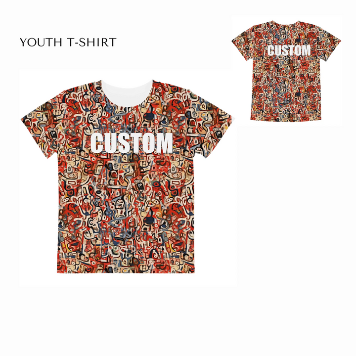 Custom-Abstract-Layered-Textures-all-over-print-unisex-youth-crew-neck-t-shirt-front-and-back-artfulane