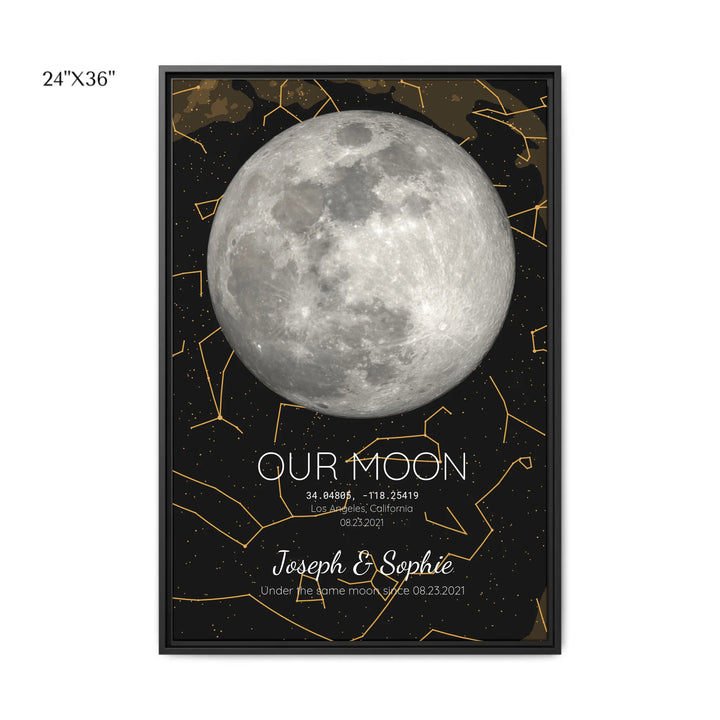 Custom-Moon-Phase-and-Star-Map-Wall-Art-24x36 framed canvas-artfulane